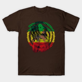 Reggae Rasta flag and Redemption T-Shirt